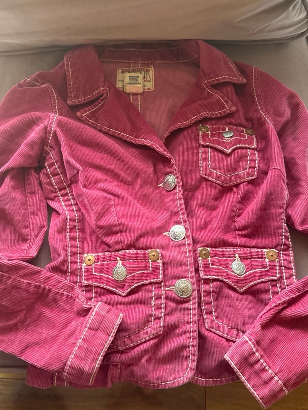 True Religion Y2K Corduroy Button-Front Jacket